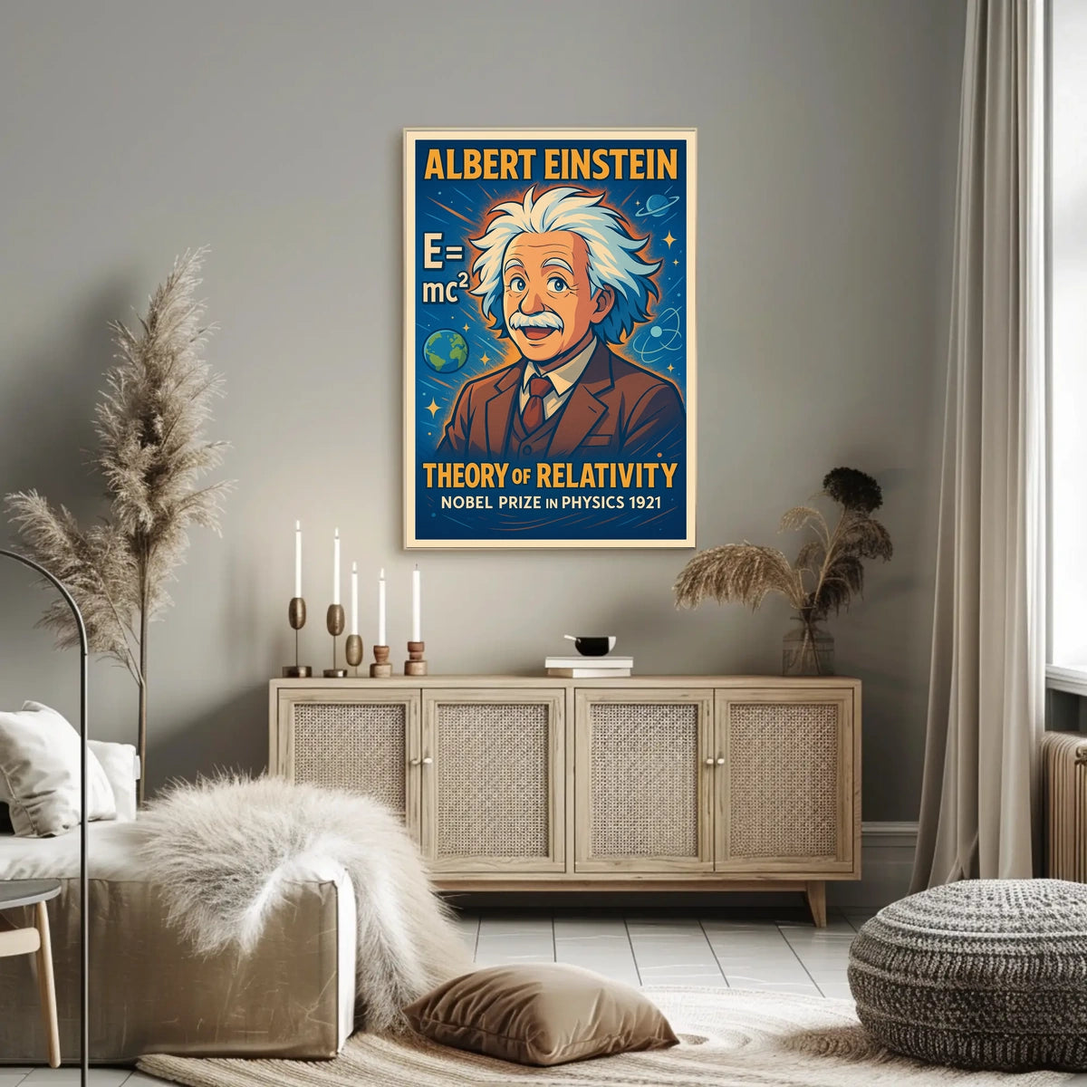 Einstein Relativity Vintage Scholarly Inspired Poster