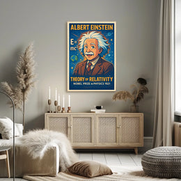 Einstein Relativity Vintage Scholarly Inspired Poster