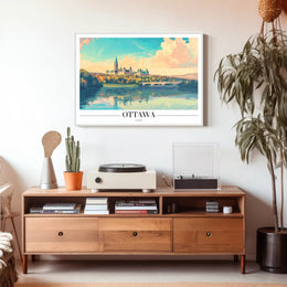 Ottawa Landscape Artistry with Historic Architecture Travel Poster