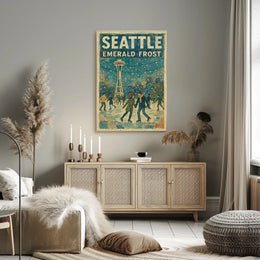 Seattle Emerald Frost Poster