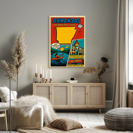 Arkansas Attractions Lakes Hot Springs National Park Poster