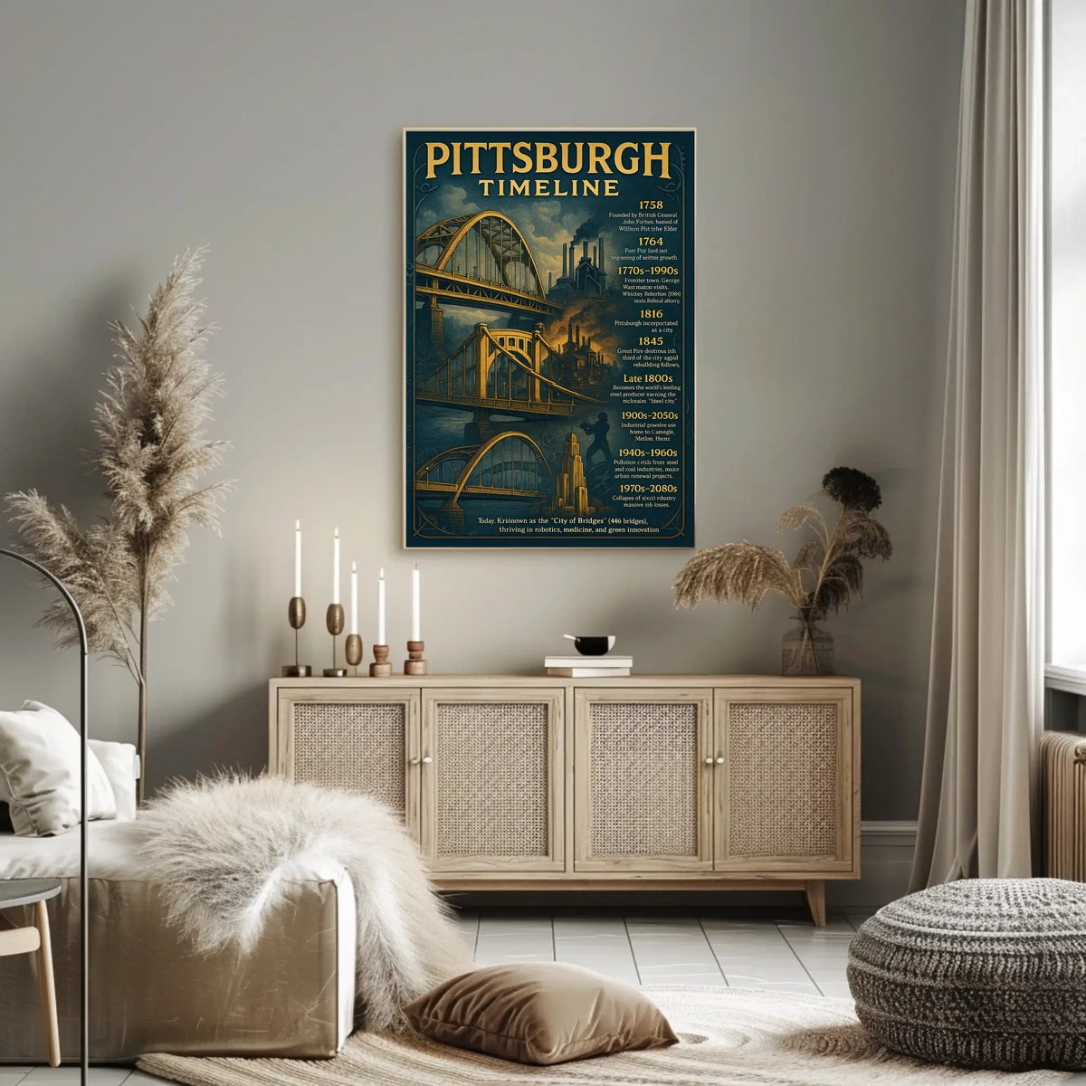 Pittsburgh Timeline Poster