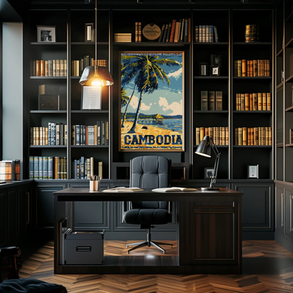 Cambodia Vintage Poster