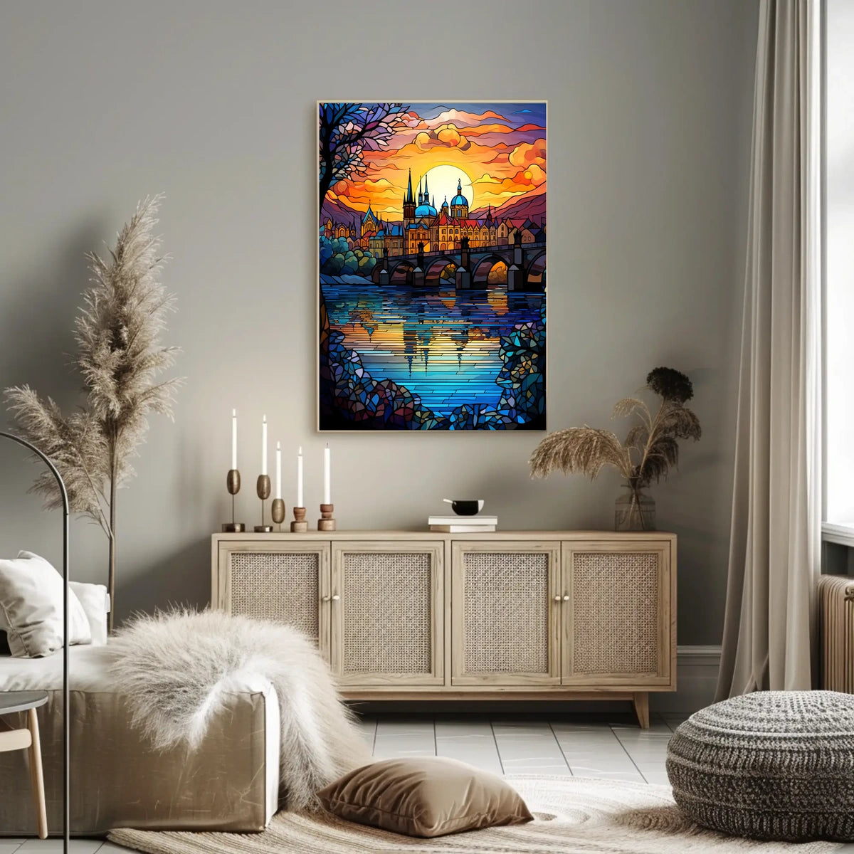 European Cityscape with Gothic Flair Travel Poster