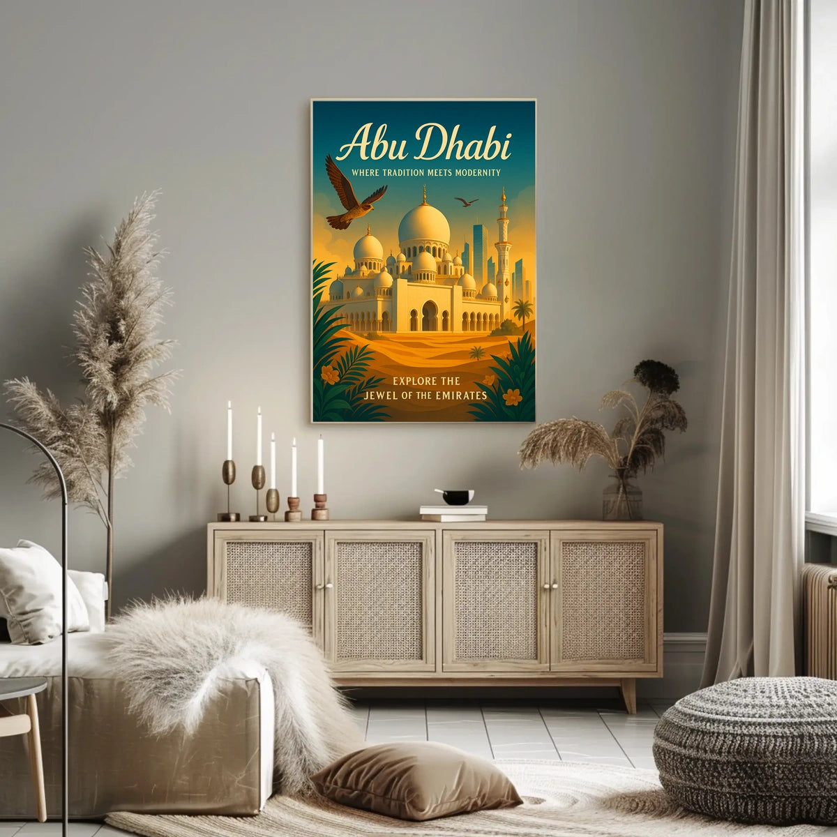 Abu Dhabi Where Tradition Meets Poster