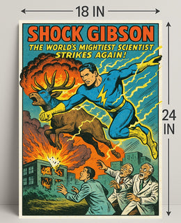 Shock Gibson The Worlds Mightiest Scientist Poster PosterGoat
