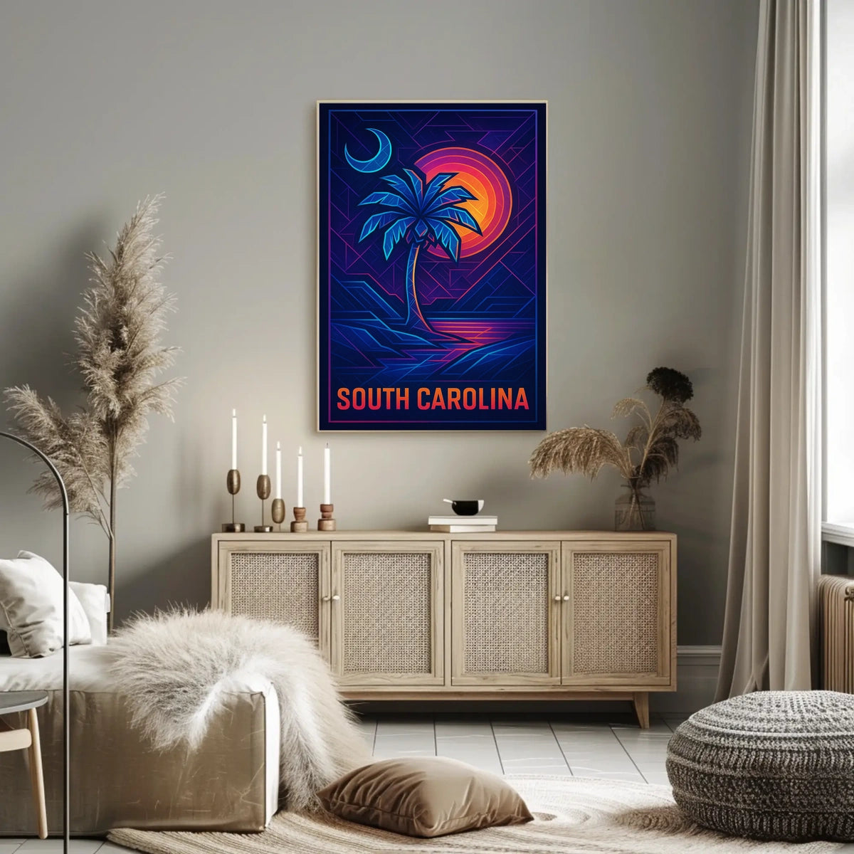 South Carolina Vibrant Landscape Poster