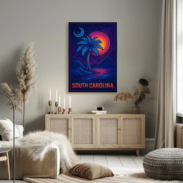 South Carolina Vibrant Landscape Poster