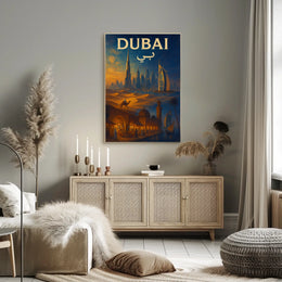 Dubai Poster A Journey Through Time Wall Art For Travelers