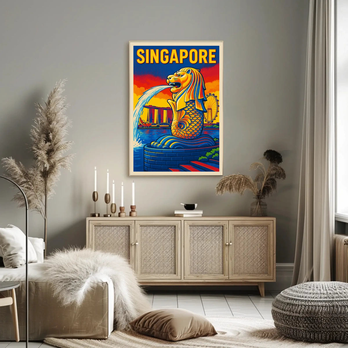 Singapore Iconic Merlion Poster