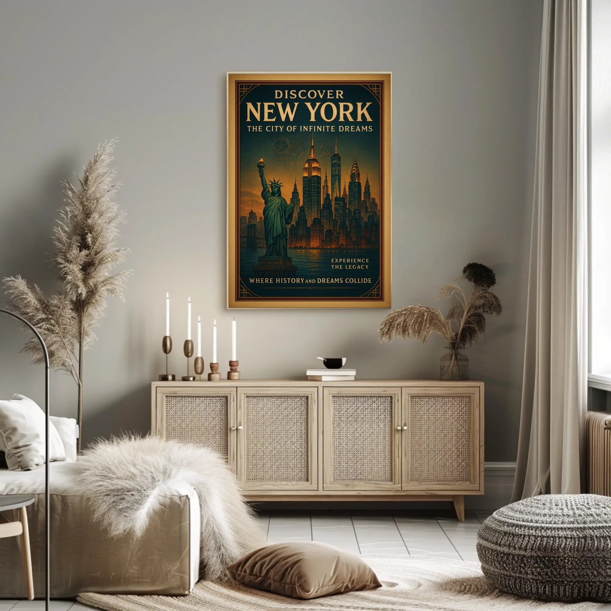 New York Skyline Dreams Urban or Cityscape Poster