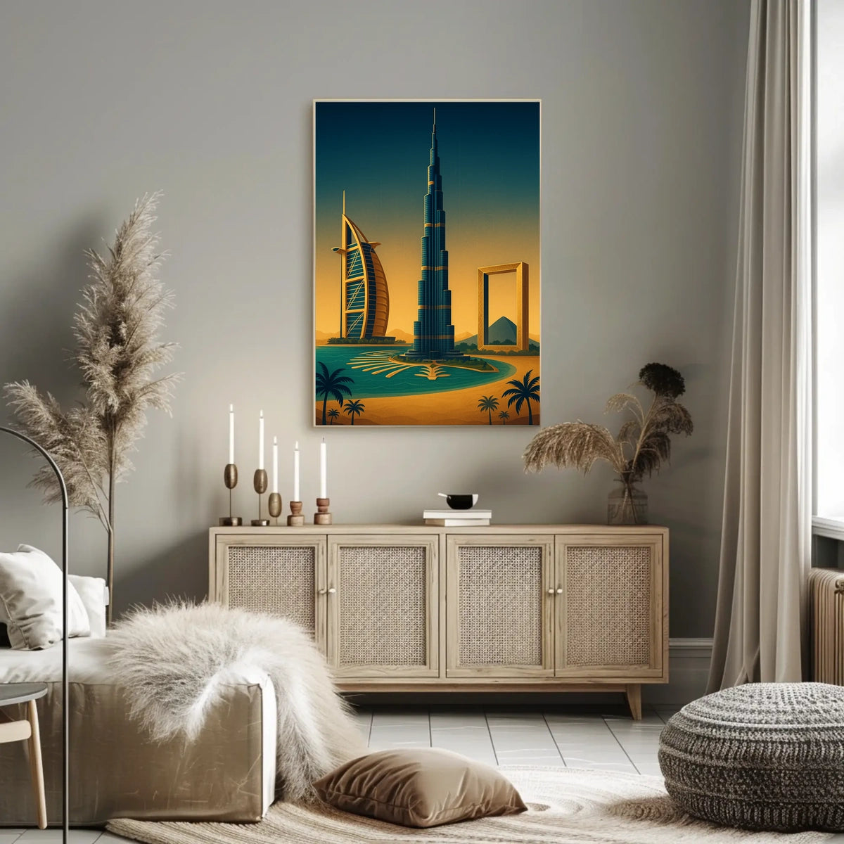 Iconic Dubai Landmarks Poster