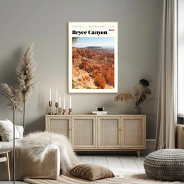 Bryce Canyon Travel Poster Vintage Landscape Print