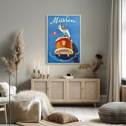 Mürren Ski Paradise Awaits Poster