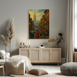 Historic Cityscape Poster Impressionist Nostalgic Home Decor