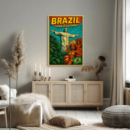 Brazilian Carnival Vibrance Vintage Cultural or Heritage Poster