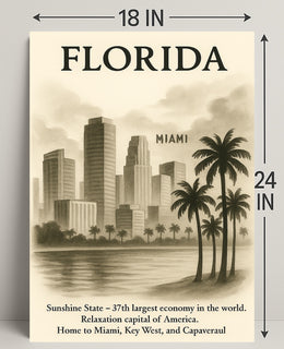 Florida The Sunshine State Poster PosterGoat