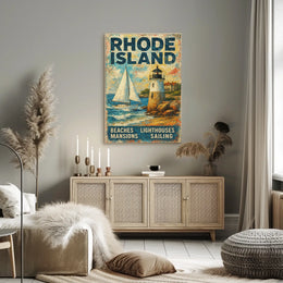 Rhode Island Coastal Charm Poster
