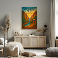 Crete's Ancient Beauty Serene Vintage Travel Poster