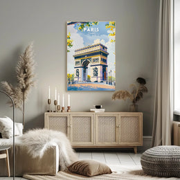 Arc de Triomphe Sunny Day Travel Poster