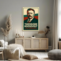 Theodore Roosevelt 26th President Heritage Typography Poster