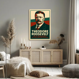 Theodore Roosevelt 26th President Heritage Typography Poster