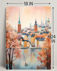 Autumn In The Cityscape Poster