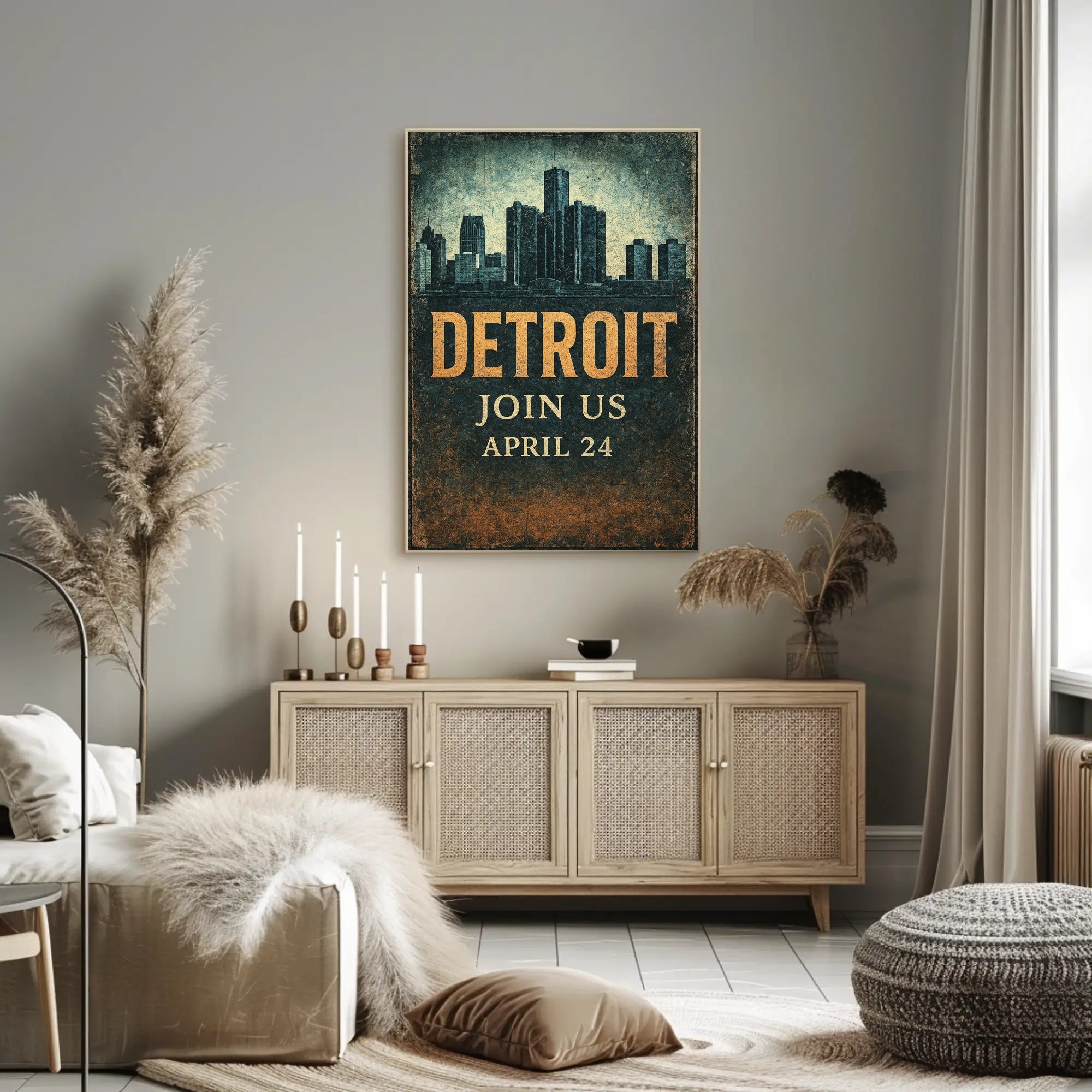 Detroit Invitation Poster PosterGoat