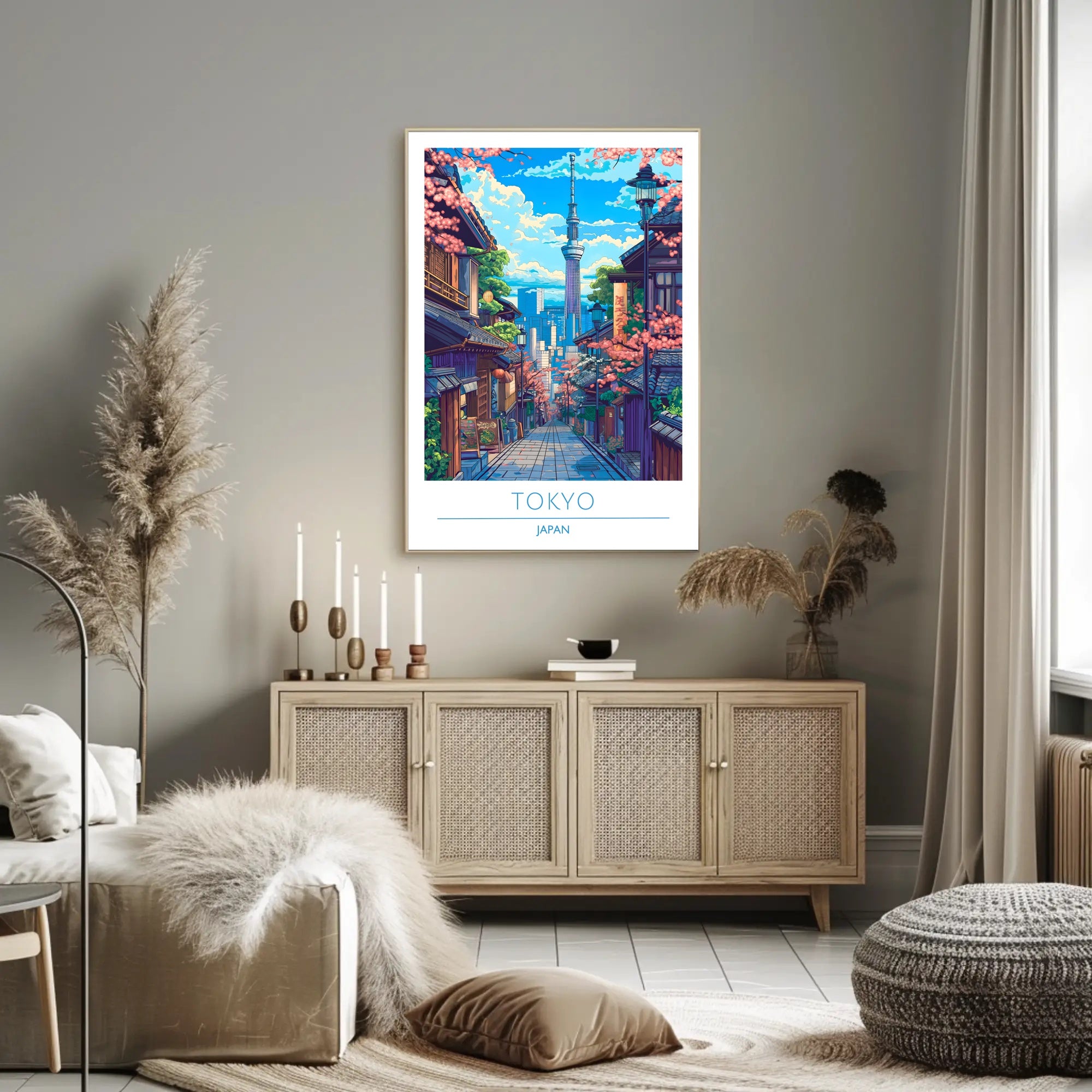 Tokyo Skytree Cherry Blossom Vibrance Urban or Cityscape Poster
