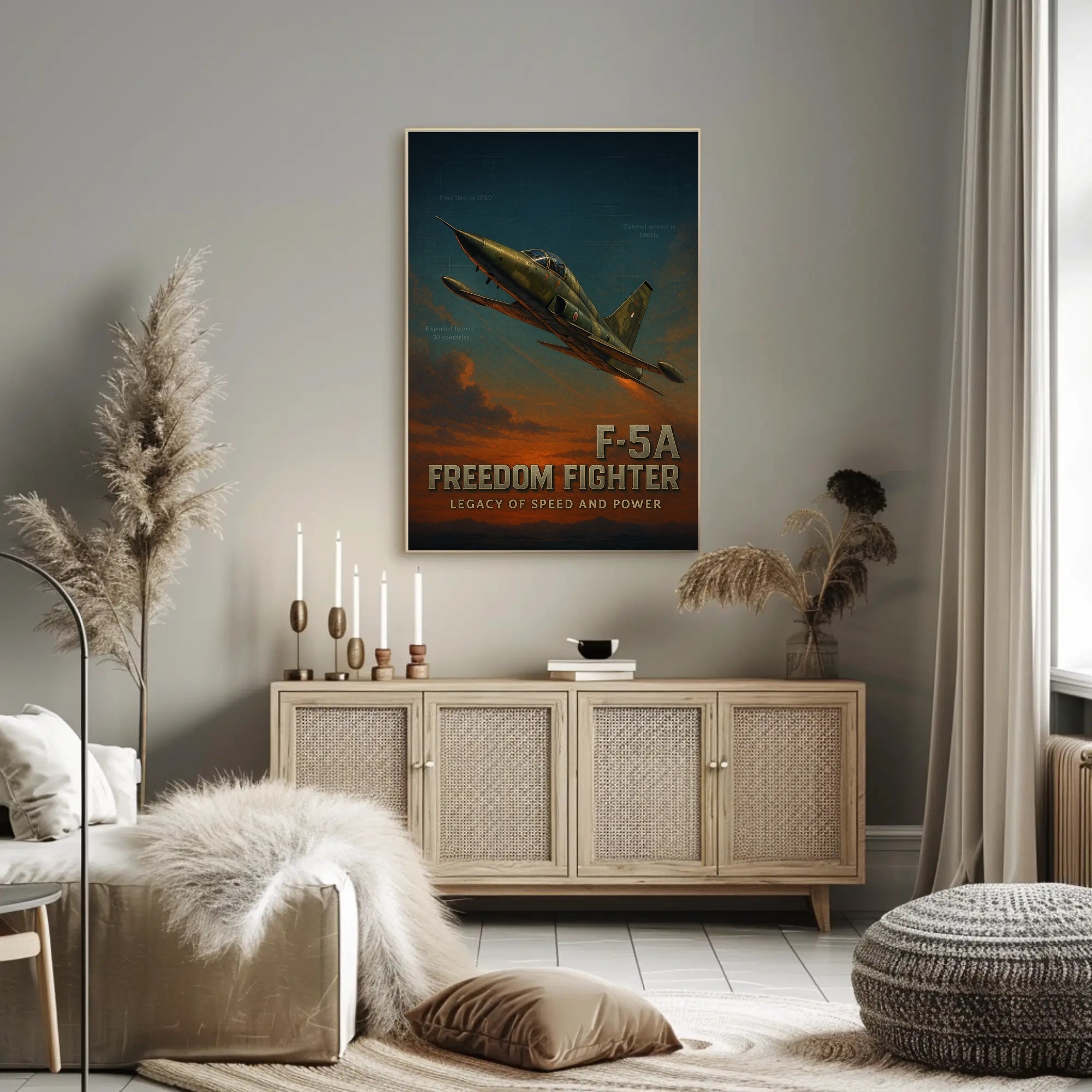 F-5A Freedom Fighter Aviation History Military Recruitment Poster