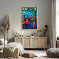 Baltimore Harbor Skyline Poster