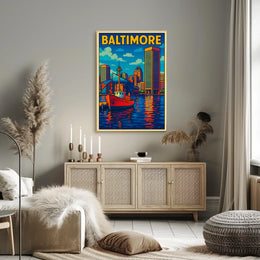Baltimore Harbor Skyline Poster