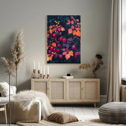 Raspberry Branches Illustration: Abstract or Artistic Poster