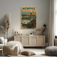 Memphis Riverfront Noël Poster