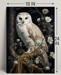 Majestic Owl In Bloom Poster PosterGoat
