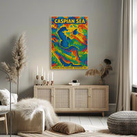 Caspian Sea Mosaic Poster