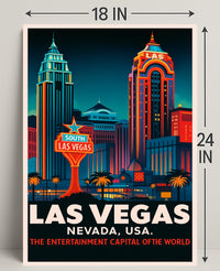 Las Vegas The Entertainment Capital Poster PosterGoat