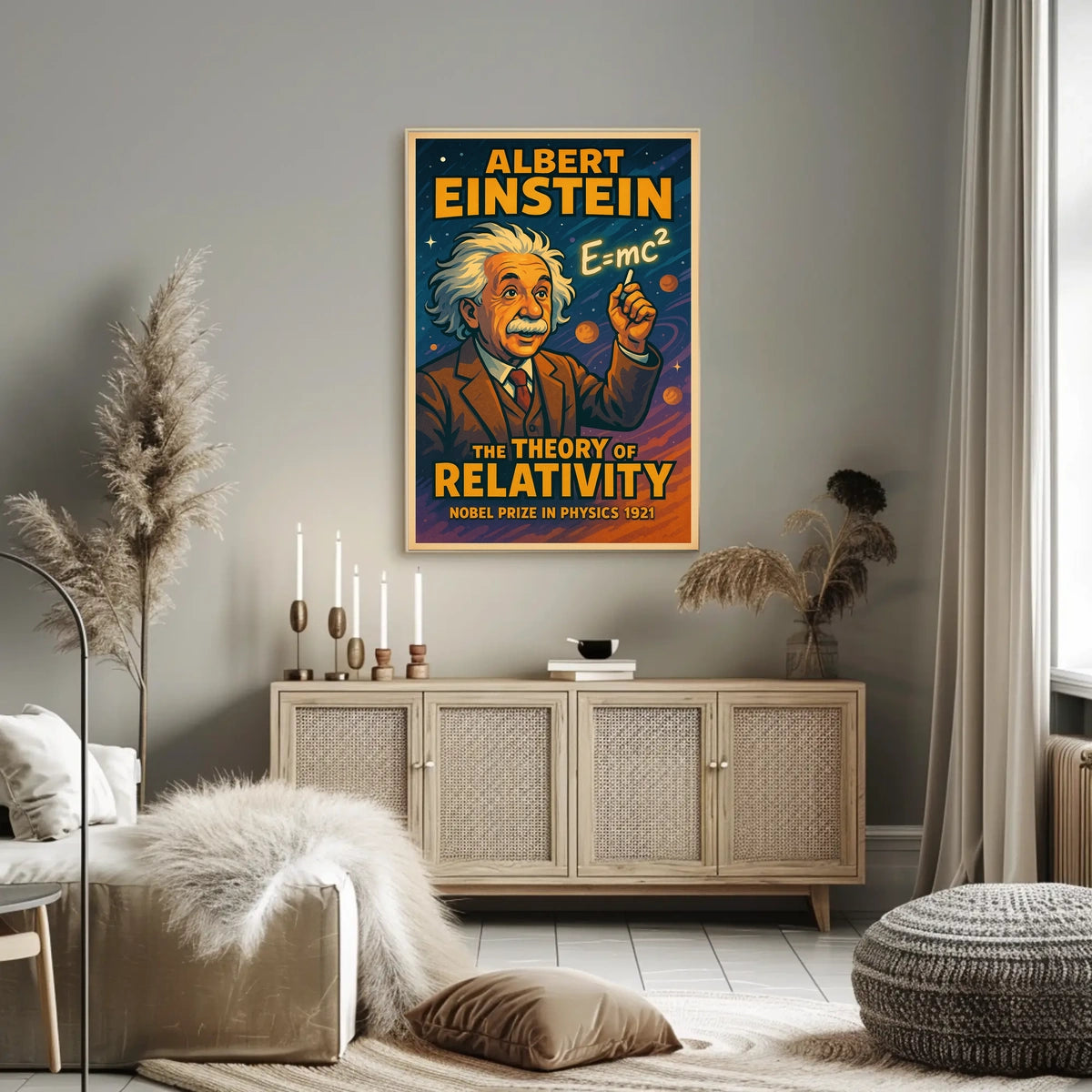 Albert Einstein Relativity Theory Vintage Science Wall Art Educational Decor Inspirational Poster