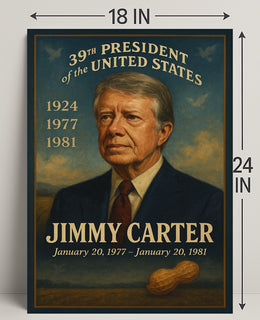 Jimmy Carter 39th President Wall Art Vintage Portrait Print PosterGoat