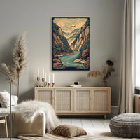 Serene Canyon Landscape Poster