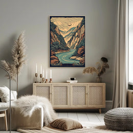 Serene Canyon Landscape Poster