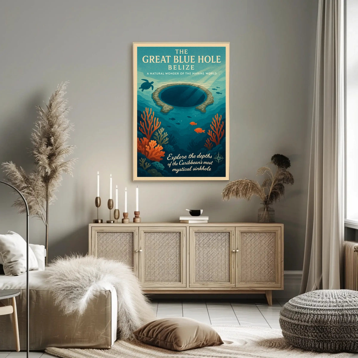 The Great Blue Hole Belize Poster