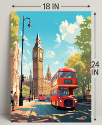 London Cityscape With Big Ben Poster