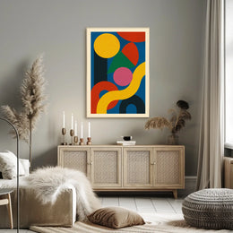 Abstract Geometric Composition Poster