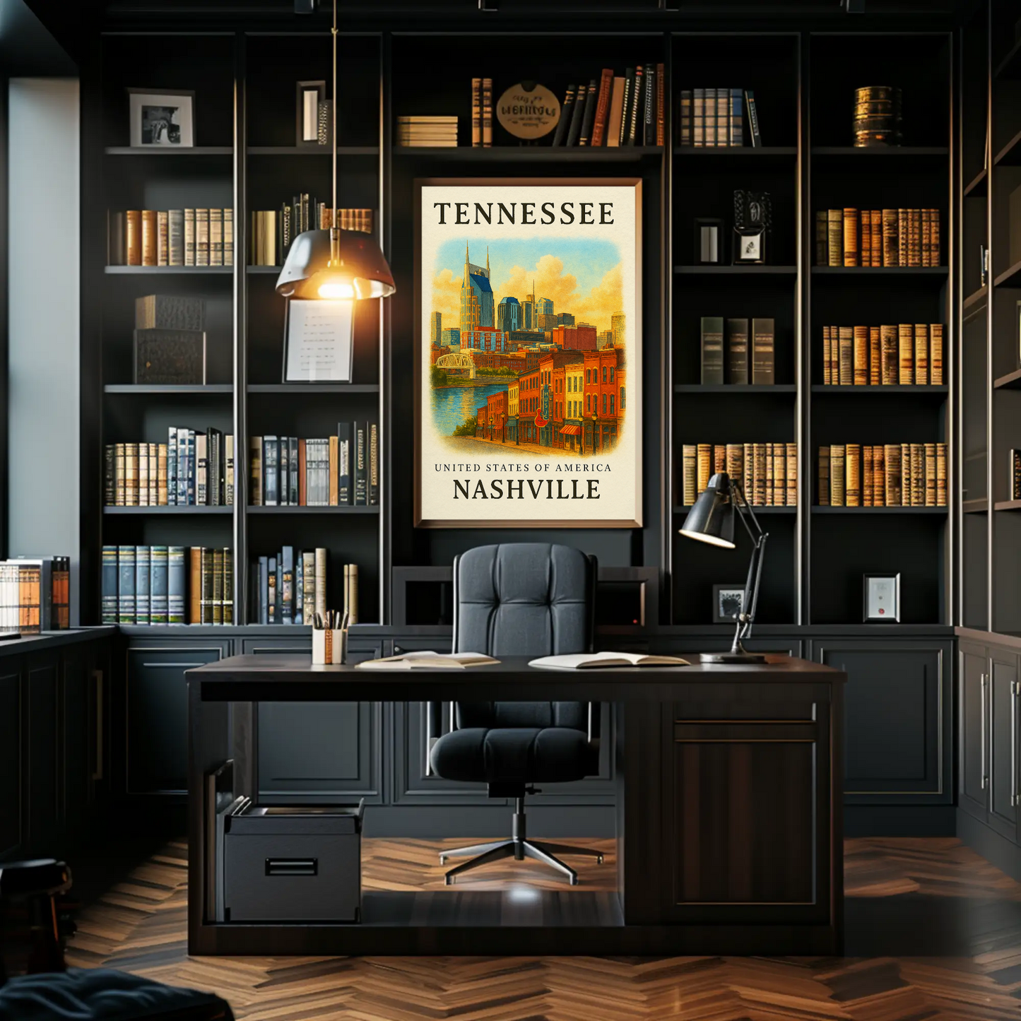 Tennessee, Nashville Signature Series Vintage Travel Poster