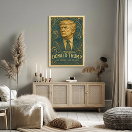 Donald Trump 47th President Pop Art Realism Decor Poster