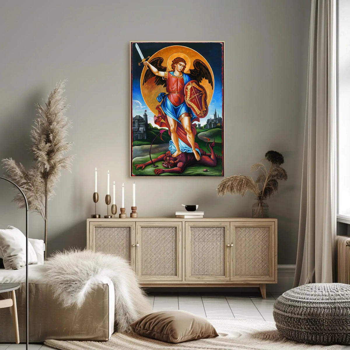 Archangel Michael Defeating the Devil Poster