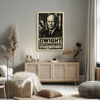 Eisenhower Vintage Patriotism US Flag Collector Poster