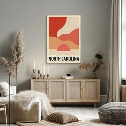 North Carolina Abstract Landscape Poster