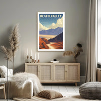 Death Valley Travel Poster Vintage National Park Print